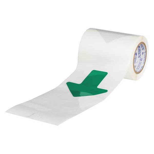 Brady Floor Marking Tape, Polyester, No Legend, Green, 2 in W., 8 mil Thickness, 52 PK - 104527