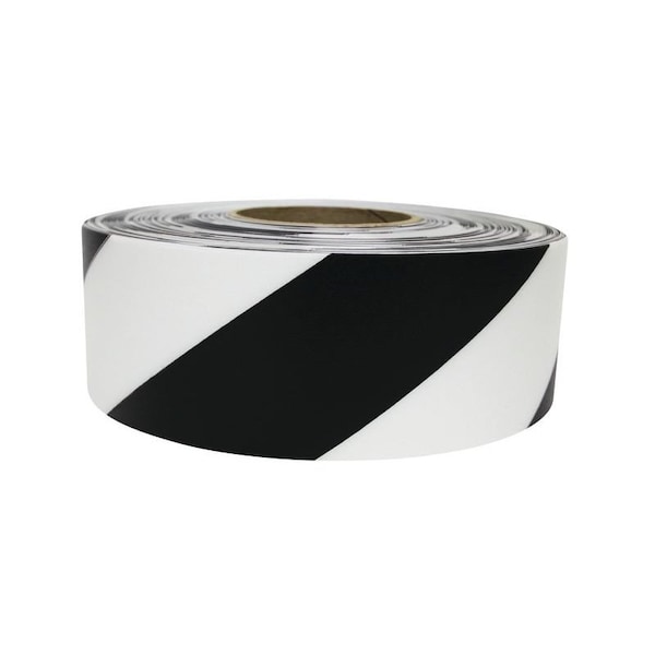 Ergomat Durastripe Outdoor Aisle Striping - Black/White Hazard 4in x 100ft - DSO4100BK/W