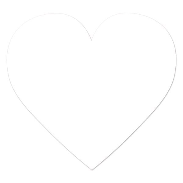 Ergomat DuraStripe Mean Lean 4.5inx 4.5in Heart White, 30PK - DSML-HEART-W-KIT