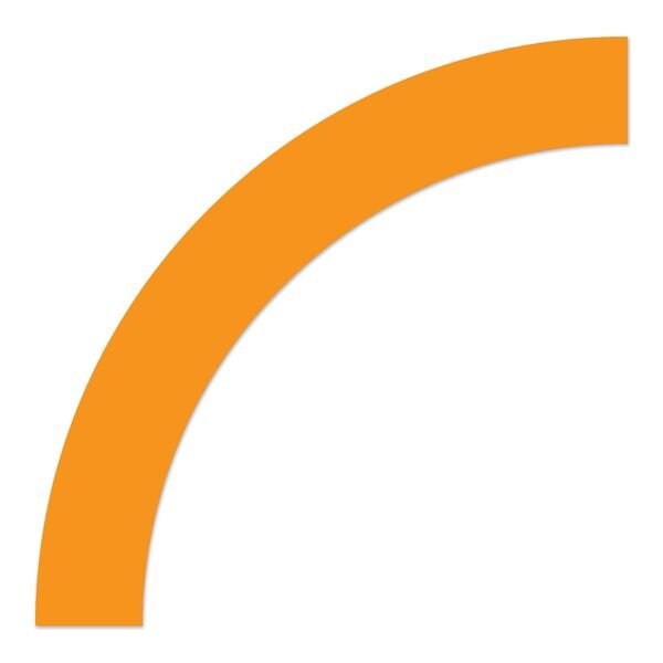 Ergomat DuraStripe Xtreme 12inx12inx4in Curve Orange, 20PK - DSX-CURVE-O-KIT