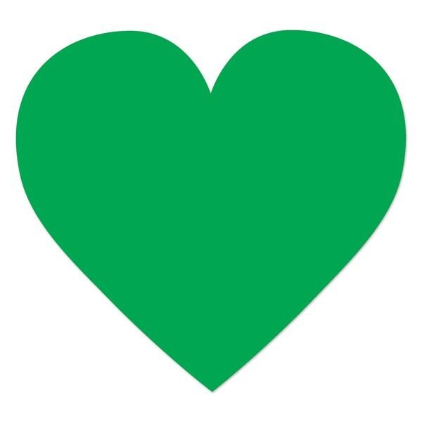 Ergomat DuraStripe Supreme 4.5in X 4.5in HEART Green, 30PK - DSV-HEART-G-KIT