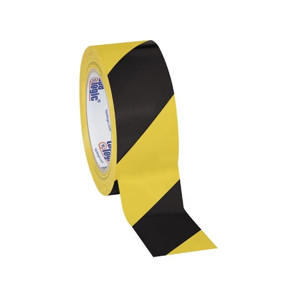 Tape Logic 2'' x 36 yds. Black/Yellow Tape Logic Striped Vinyl Safety Tape, 24PK - BUY00019993