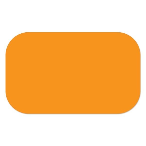 Ergomat 4inx4in DuraStripe Mean Lean Rounded Strip Orange, 60PK - DSML-STRIP-4X4R-O-KIT