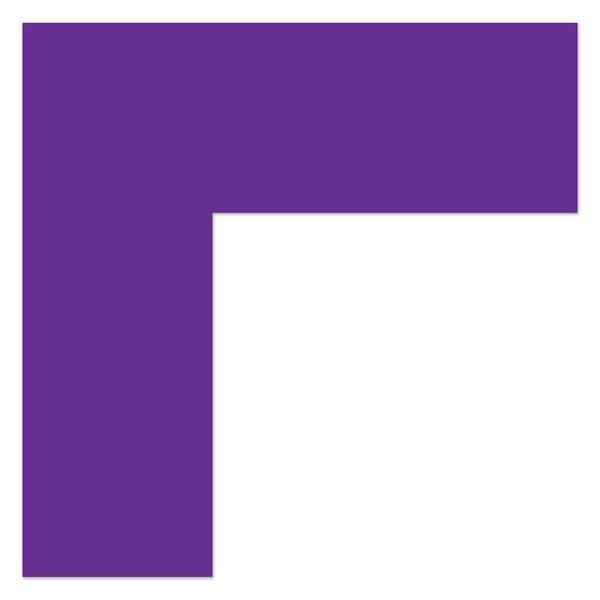 Ergomat DuraStripe Xtreme 6inx6inx3in 90 degrees Angle Corners Purple, 40PK - DSX-C3-P-KIT