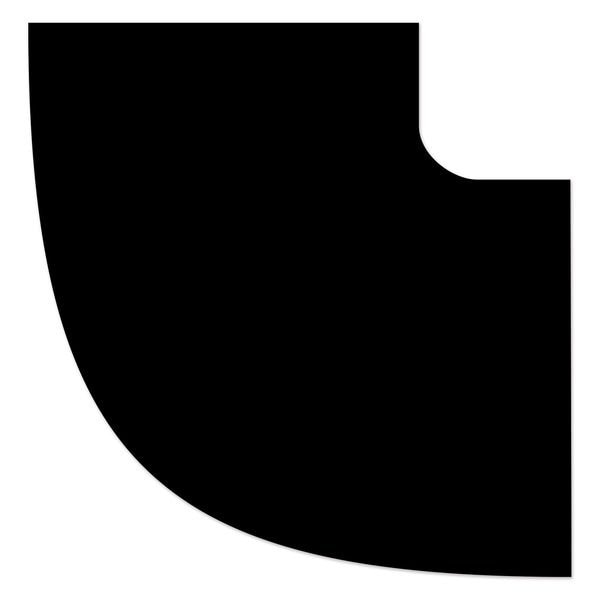 Ergomat DuraStripe Xtreme 3in 90 degrees Round Angle Corners Black, 60PK - DSX-CR3-90ANGLE-BK-KIT