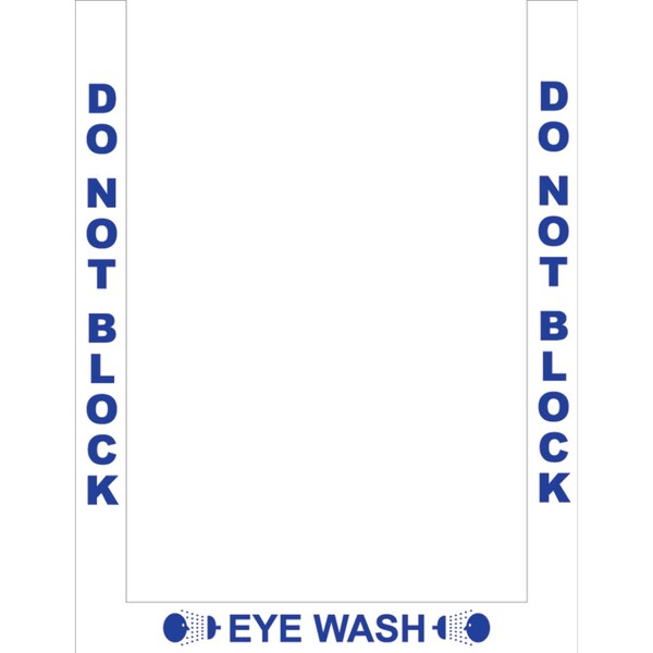 Superior Mark Floor Marking Border Tape, Eye Wash Border, 2in, Vinyl - IN-40-910-A-V