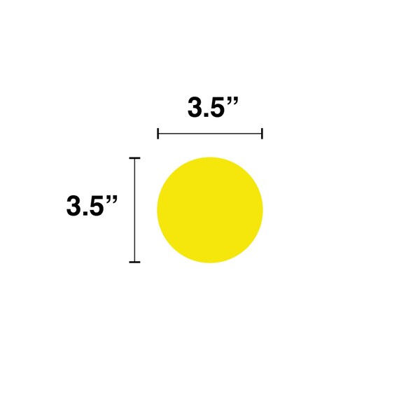 5S Supplies 5S Corner Markers, 3 1/2 in W., 3 1/2 in L., 0.003 in Thickness, 25 PK - VSCIR-CIRCLE-WHITE