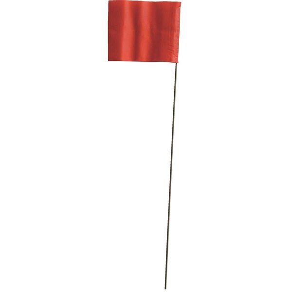 Blackburn Flag Blackburn High-Vis Vinyl Marking Flag with15"-21" Wire Staff - 235W STD RED