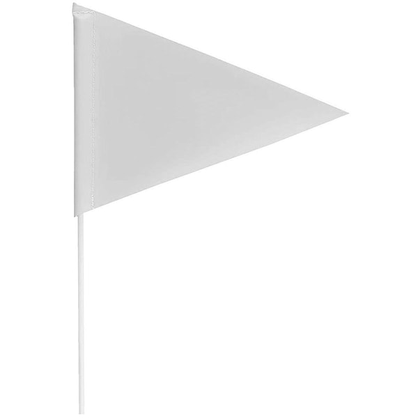 Blackburn Flag Blackburn Pennant Marking Flag with Fiberglass Staff - FIELD FLAG W/WHT