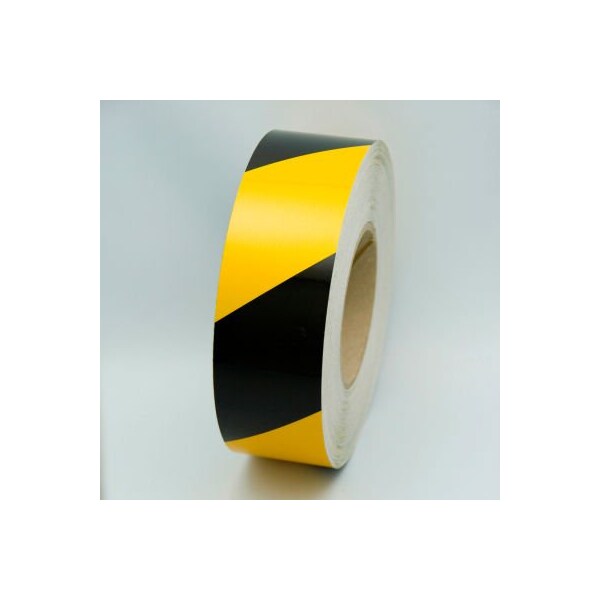 Top Tape And Label Reflective Marking Tape, Yellow/Black, 2"W x 150'L Roll, RST582 - RST582