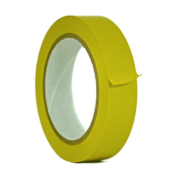 Wod Tape Floor Marking Tape, PVC, Yellow, 1 inch (24mm) W., 6 mil Thickness, 48 PK - WOD VTC606-01000-48-60-YEL