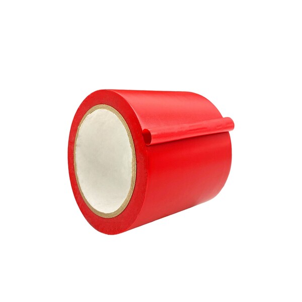 Wod Tape PVC, Red, 4 inch (96mm) W., 6 mil Thickness, 12 PK - WOD VTC366-04000-12-36-RED