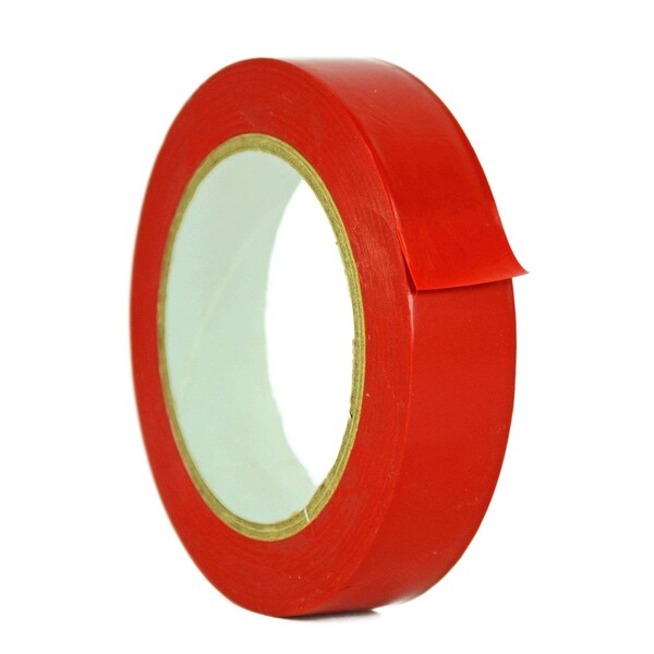 Wod Tape PVC, Red, 1 inch (24mm) W., 5 mil Thickness, 48 PK - WOD VTC605-01000-48-60-RED