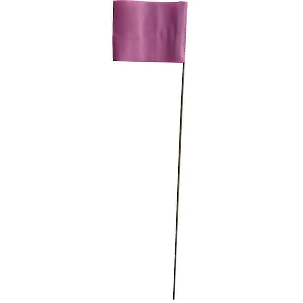 Blackburn Flag Blackburn High-Vis Vinyl Marking Flag with15"-21" Wire Staff - 451W STD PUR