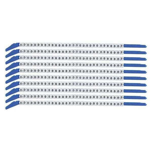 Brady Clip Sleeve Wire Mrkrs, 0, Blk/Wht, PK10, SCN13-0 - SCN13-0