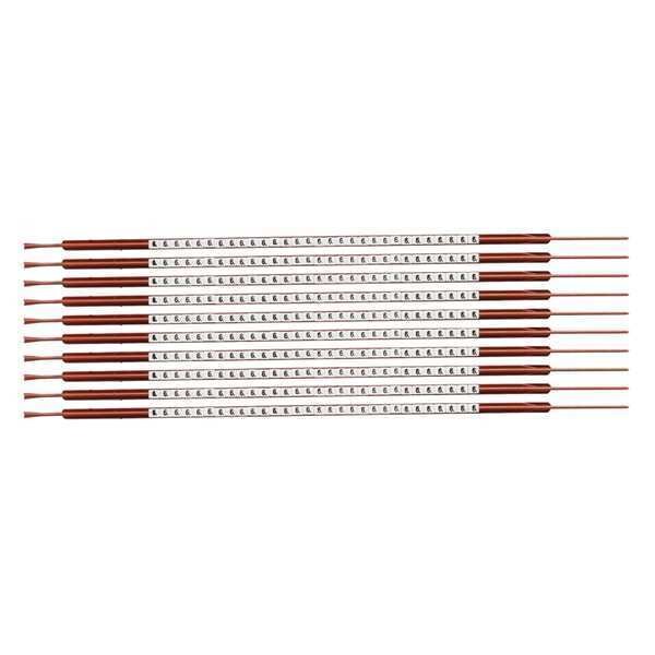 Brady Clip Sleeve Wire Mrkrs, 6, Blk/Wht, PK10, SCN03-6 - SCN03-6