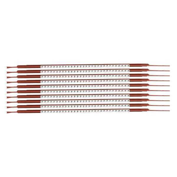 Brady Clip Sleeve Wire Mrkrs, 7, Blk/Wht, PK10, SCN03-7 - SCN03-7