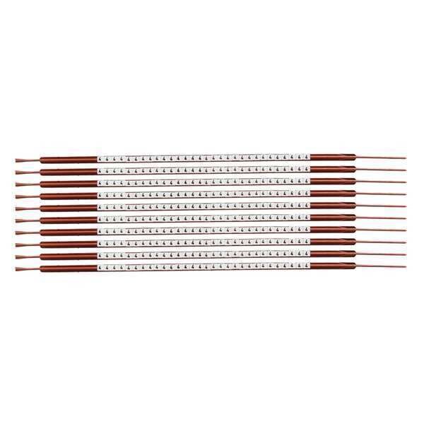 Brady Clip Sleeve Wire Mrkrs, 4, Blk/Wht, PK10, SCN03-4 - SCN03-4