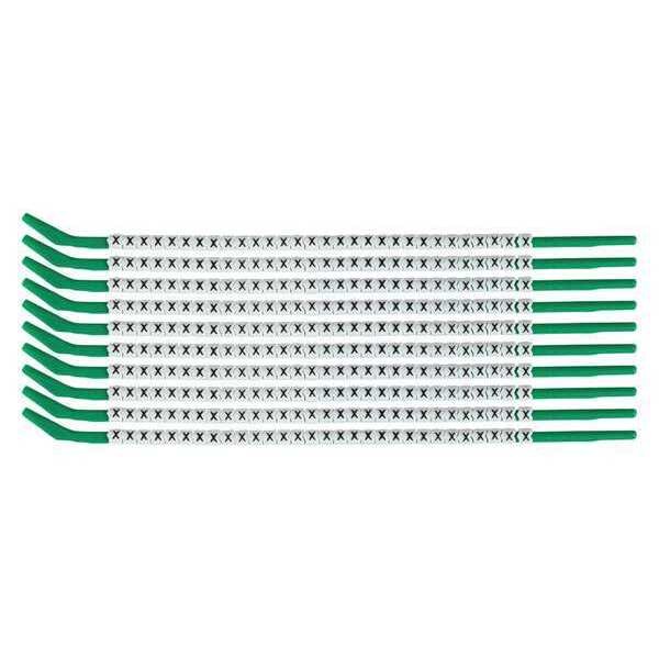Brady Clip Sleeve Wire Mrkrs, X, Blk/Wht, PK10, SCN09-X - SCN09-X