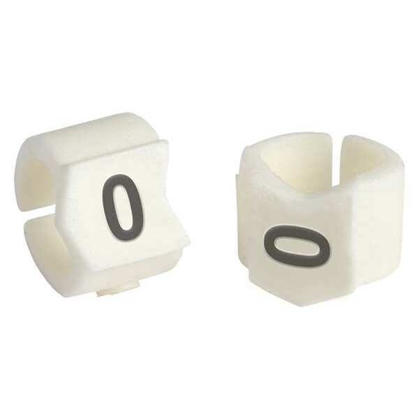 Brady Clip Sleeve Wire Mrkrs, 0, Blk/Wht, PK50, SCN23-0 - SCN23-0
