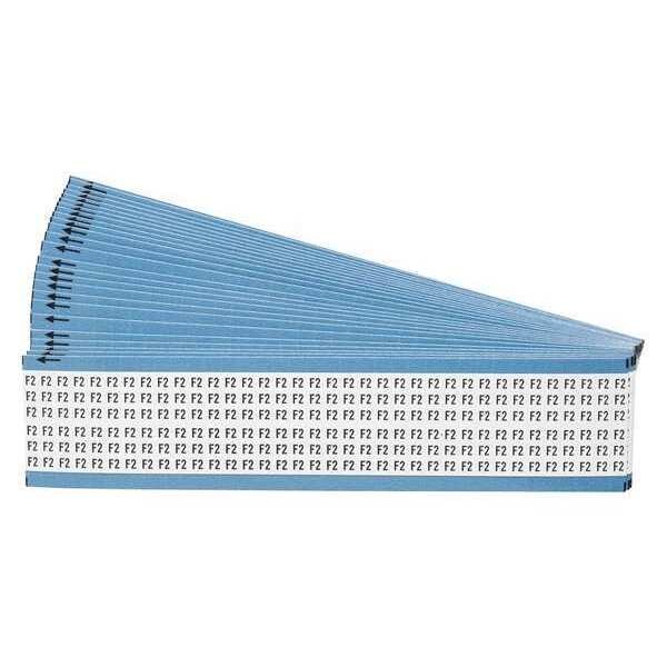Brady Wire Markers, Legend F2, Black/White, PK25 - WM-F2-PK