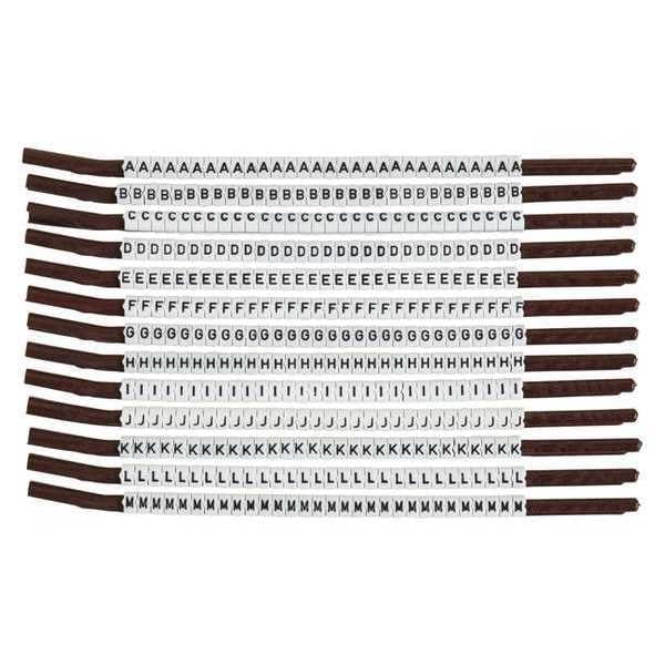 Brady Clip Sleeve Wire Mrkrs, A-M, Blk/Wht, PK13, SCN15-A-M - SCN15-A-M