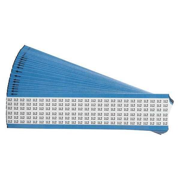 Brady Wire Markers, Legend 1L2, Black/White, PK25, WM-1L2-PK - WM-1L2-PK