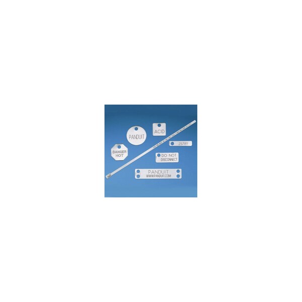 Panduit Mini marker plate, four holes, 304 Stainless, MMP172W38-M, PK 1000 - MMP172W38-M