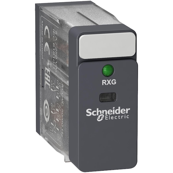 Schneider Electric Relé de conexión para interfaz, Relés electromecánicos Harmony, 5A, 2 contactos normalmente abiertos, con LED, 24V AC - RXG23B7