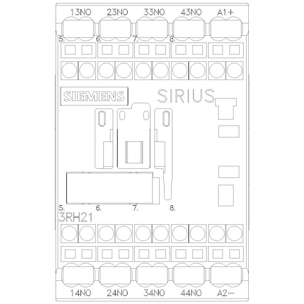 Relevador de control IEC Siemens, 4NC, 24V DC, 10 A - 3RH21402FB40