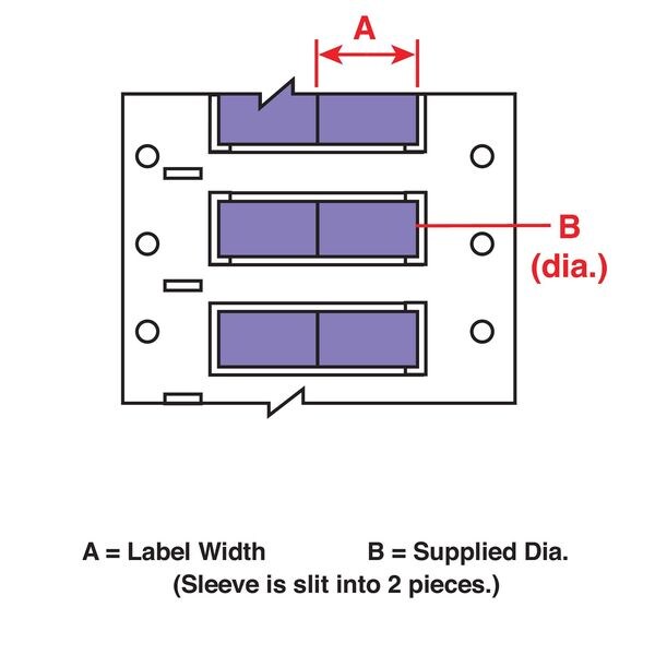 Brady 3/4" x 15/64" Violet Wire Marking Sleeves - PS-125-150-VT-2