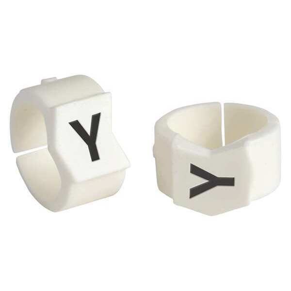 Brady Clip Sleeve Wire Mrkrs, Y, Blk/Wht, PK50 - SCN45-Y