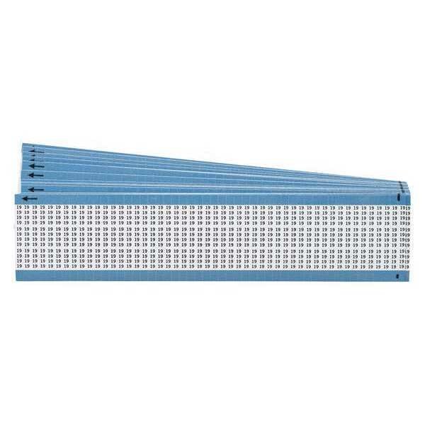 Brady Wire Markers, Legend 19, Black/White, PK25, TMM-19-PK - TMM-19-PK