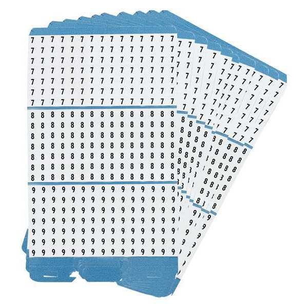 Brady Porta-Pack Wire Markers, 7-9, Blk/Wht, PK10 - PWM-7-9