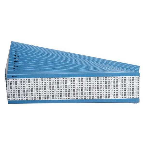 Brady Wire Markers, Legend 16, Black/White, PK25, TMM-16-PK - TMM-16-PK