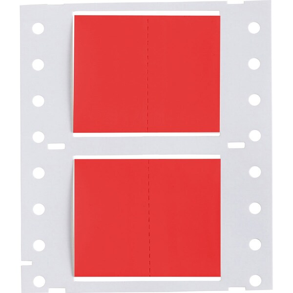 Brady PermaSleeve HX Heat Shrink Double Sided Wire Marking Sleeves, 1 in. Dia x 1 in. W, Red, Roll of 5000 - 2HX-1000-2-RD-J-2
