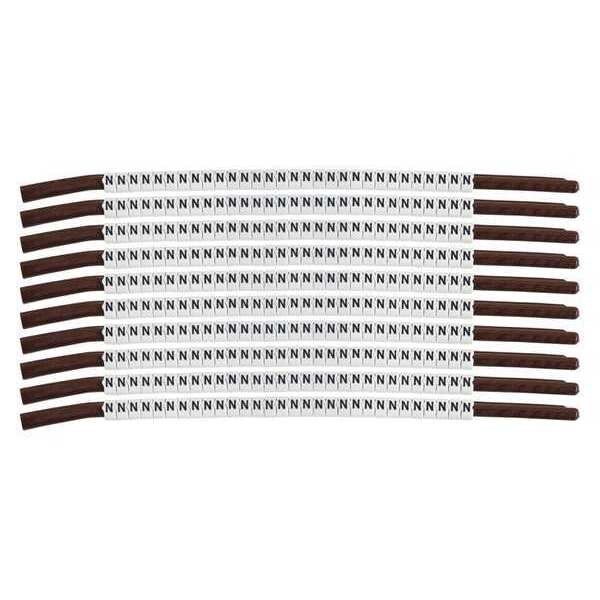 Brady Clip Sleeve Wire Mrkrs, N, Blk/Wht, PK10, SCN15-N - SCN15-N