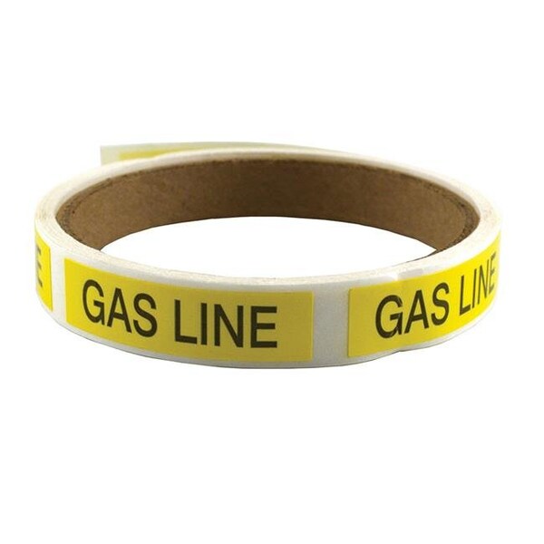 Jones Stephens Jones Stephens J40482 Yellow Gas Line Marking Labels; 100 per Roll - J40482