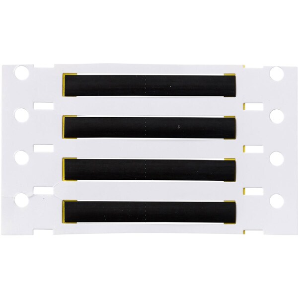 Brady Write On Black Wire Marker Sleeves, PermaSleeve(R) Polyvinylidene Fluoride, 2HT-125-2-BK-S-2 - 2HT-125-2-BK-S-2