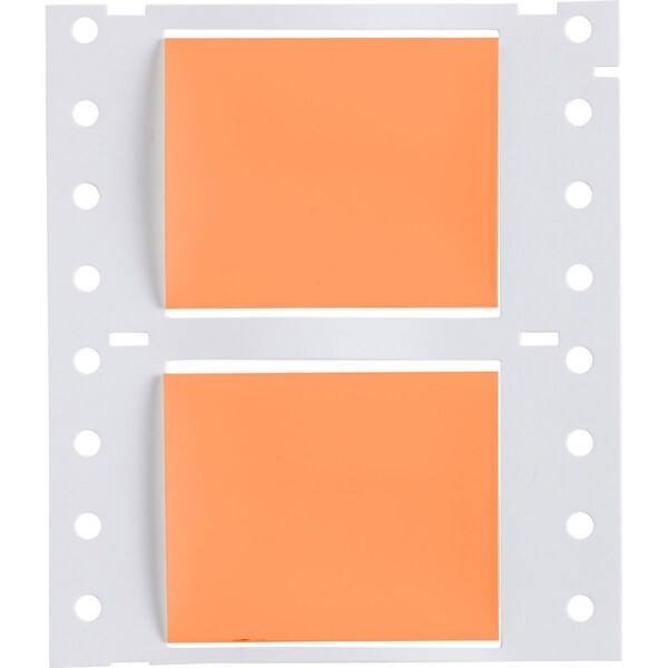 Brady PermaSleeve HX Heat Shrink Double Sided Wire Marking Sleeves, 1 in. x 2 in. W, Orange, Roll of 2500 - 2HX-1000-2-OR-J