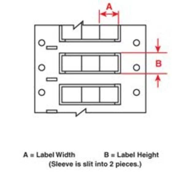 Brady Write On White Wire Marker Sleeves, PermaSleeve(R) Polyolefin, 2HX-375-2-WT-3 - 2HX-375-2-WT-3