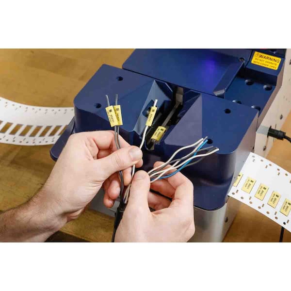 Brady BSP45 Series PermaSleeve Low Smoke Zero Halogen Wire Marking Sleeves, 0.125 in. Dia x 2 in. W, White - SA-2LSZH-125-2-WT