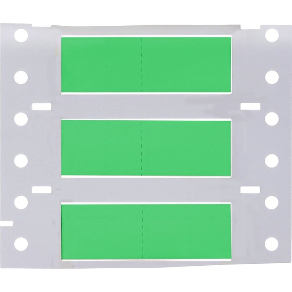 Brady PermaSleeve HX Heat Shrink Double Sided Wire Marking Sleeves, 0.25 in. x 1 in. W, Green, Roll of 15000 - 2HX-250-2-GR-J-2