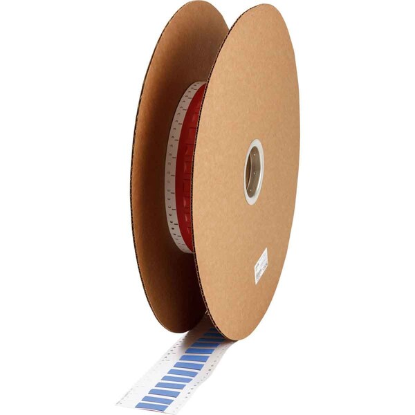 Brady PermaSleeve HX Heat Shrink Double Sided Wire Marking Sleeves, 0.5 in. x 1 in. W, Blue, Roll of 5000 - 2HX-500-2-BL-J-2