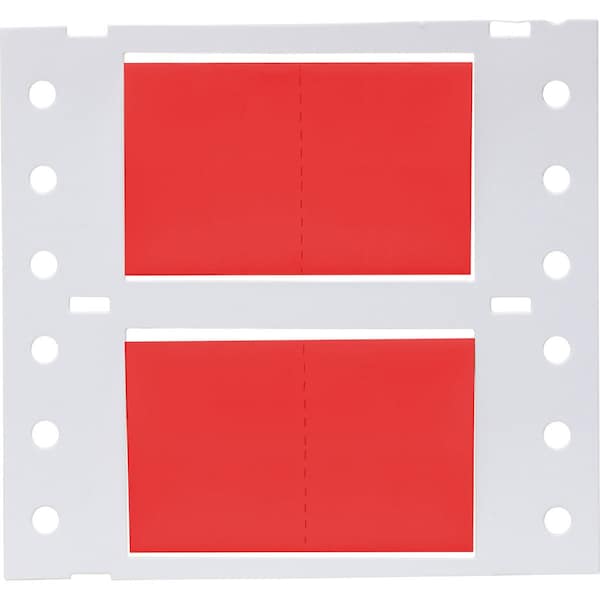 Brady PermaSleeve HX Heat Shrink Double Sided Wire Marking Sleeves, Red, 0.75 in. Dia x 1 in. W - 2HX-750-2-RD-2