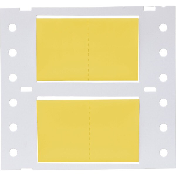 Brady PermaSleeve HX Heat Shrink Double Sided Wire Marking Sleeves, 0.75 in. Dia x 1.15 in. W, Yellow - 2HX-750-2.3-YL-2