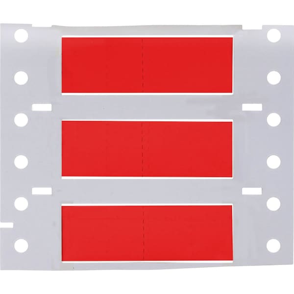 Brady PermaSleeve HX Heat Shrink Double Sided Wire Marking Sleeves, Red, 0.5 in. Dia x 1 in. W - 2HX-500-2-RD-2