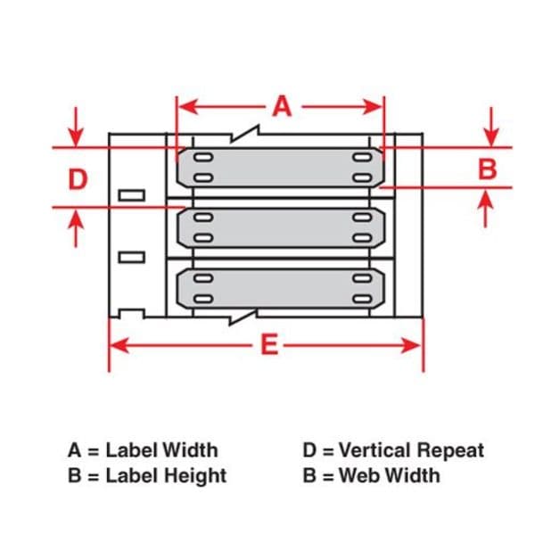 Brady 2-13/64" x 13/32" White Wire Marker Tag, Nomex(R) - HSNX-400-2-WT