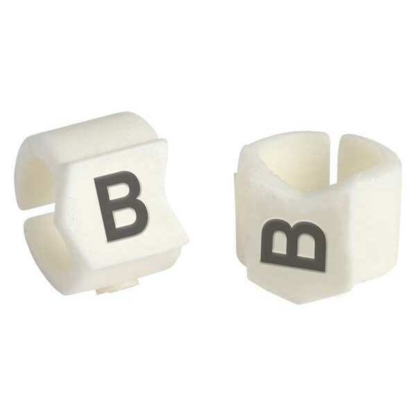 Brady Clip Sleeve Wire Mrkrs, B, Blk/Wht, PK50 - SCN23-B