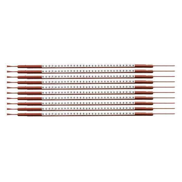 Brady Clip Sleeve Wire Mrkrs, 0, Blk/Wht, PK10, SCN03-0 - SCN03-0